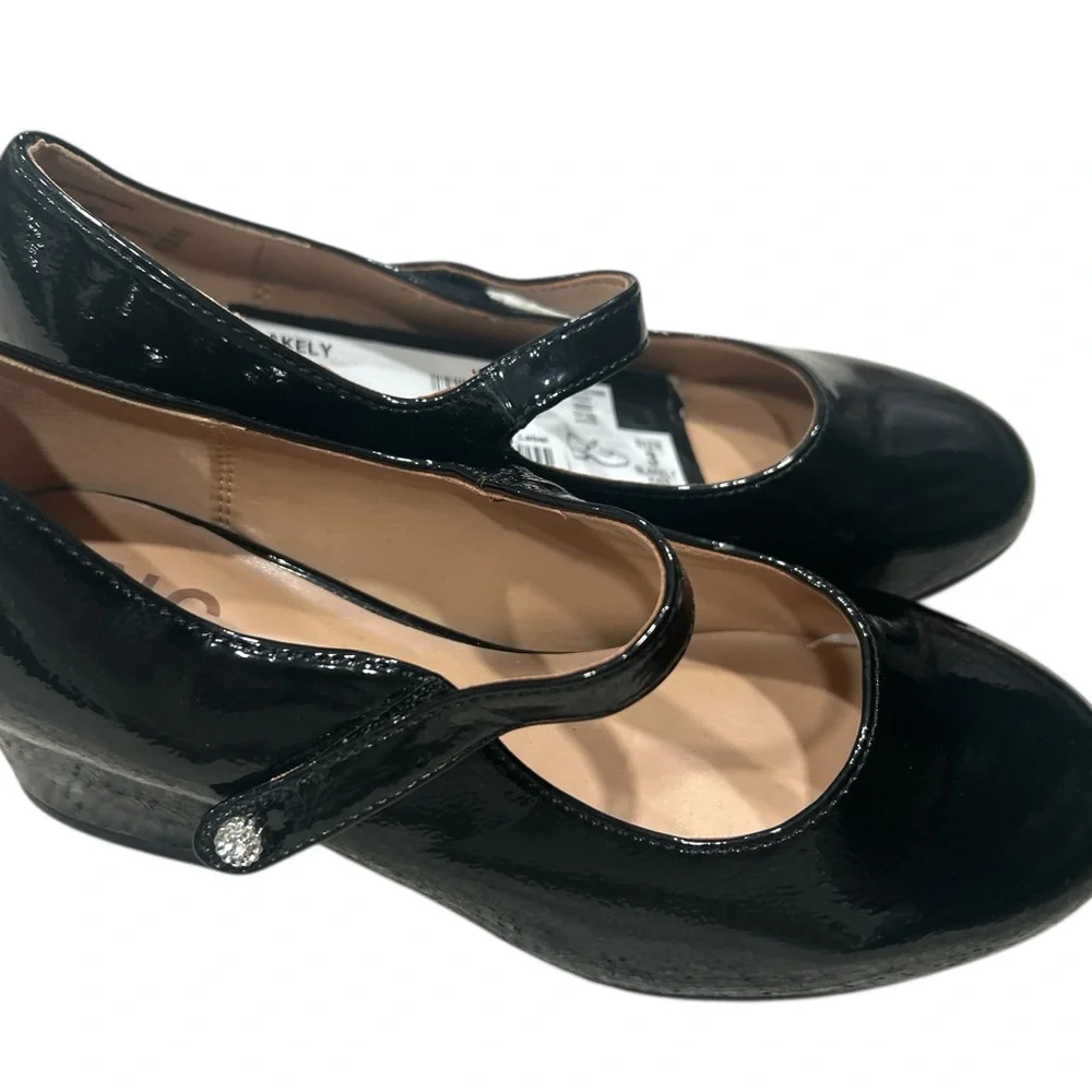 INC International Concepts Blakely Girls Black Patent Mary Jane Heels Size 3M
